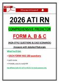 Pass the 2026 ATI RN Comprehensive Predictor Forms A&comma; B & C &vert; NGN Questions & Case Scenarios &lpar;Updated PDF&rpar;