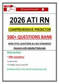 Pass the 2026 ATI RN Comprehensive Predictor Question Bank with 900&plus; NGN Questions & Case Scenarios &lpar;Updated PDF&rpar;
