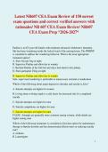 Latest NR607 CEA Exam Review of 150 newest exam questions and correct verified answers with rationales&sol; NR 607 CEA Exam Review&sol; NR607 CEA Exam Prep &ast;2026-2027&ast;