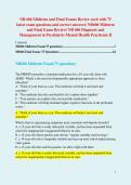 NR 606 Midterm and Final Exams Review each with 75 latest exam questions and correct answers&sol; NR606 Midterm and Final Exam Review&sol; NR 606 Diagnosis and Management in Psychiatric-Mental Health Practicum II 