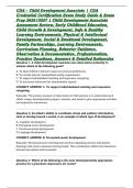 CDA &ndash; Child Development Associate &vert; CDA Credential Certification Exam Study Guide & Exam Prep 2026&sol;2027 &vert; Child Development Associate Assessment Review&comma; Early Childhood Education&comma; Child Growth & Development&comma; Safe & Healthy Learning Environments&comma; Physical 