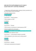NSG 552 PSYCHOPHARMACOLOGY EXAM 3 QUESTIONS WITH VERIFIED ANSWERS