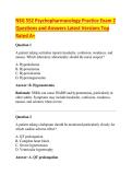 NSG 552 Psychopharmacology Practice Exam 2 Questions and Answers Latest Versions Top Rated A&plus;&period;