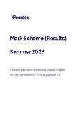 2026 Pearson Edexcel International A Level MATHEMATICS pure 3&vert;WMA13&sol;01&vert;Mark scheme&vert;JUNE 2026