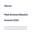2026 Pearson Edexcel International A Level MATHEMATICS pure 3&vert;WMA13&sol;01A&vert;Mark scheme&vert;JUNE 2026