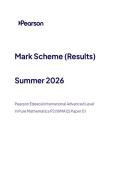 2026 Pearson Edexcel International A Level MATHEMATICS pure 2&vert;WMA12&sol;01&vert;Mark scheme&vert;JUNE 2026