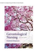 Complete Test Bank for Gerontological Nursing 11th Edition by Charlotte Eliopoulos All Chapters&excl; ALREADY RATED A&plus; 100&percnt; CORRECT ANSWERS 