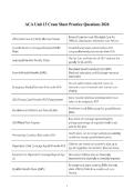 ACA Unit 13 Cram Sheet Practice Questions 2026