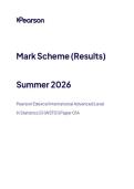2026 Pearson Edexcel International A Level MATHEMATICS Statistics 1&vert;WST01&sol;01A&vert;Mark scheme&vert;JUNE 2026