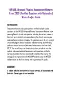 NR 509 Advanced Physical Assessment Midterm Exam 2026 &vert; Verified Questions with Rationales &vert; Weeks 1-4 &vert; A&plus; Guide