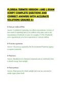 FLORIDA TERMITE VERSION 1 AND 2 EXAM&NewLine;SCRIPT COMPLETE QUESTIONS AND&NewLine;CORRECT ANSWERS WITH ACCURATE&NewLine;SOLUTIONS GRADED A&plus;