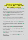 IMSA level 1 Certification Exam &NewLine;UPDATED Study ACTUAL QUESTIONS &NewLine;AND CORRECT ANSWERS