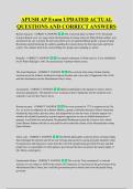 APUSH AP Exam UPDATED ACTUAL &NewLine;QUESTIONS AND CORRECT ANSWERS