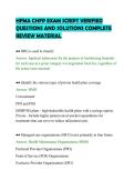HFMA CHFP EXAM SCRIPT VERIFIED&NewLine;QUESTIONS AND SOLUTIONS COMPLETE&NewLine;REVIEW MATERIAL&NewLine;