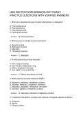 NSG 552 PSYCHOPHARMACOLOGY EXAM 1 PRACTICE QUESTIONS WITH VERIFIED ANSWERS
