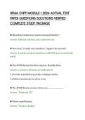 HFMA CHFP MODULE 1 2026 ACTUAL TEST&NewLine;PAPER QUESTIONS SOLUTIONS VERIFIED&NewLine;COMPLETE STUDY PACKAGE