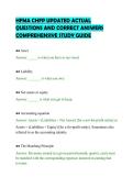 HFMA CHFP UPDATED ACTUAL&NewLine;QUESTIONS AND CORRECT ANSWERS&NewLine;COMPREHENSIVE STUDY GUIDE