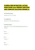 FLORIDA FIRE INSTRUCTOR 1 ACTUAL&NewLine;EXAM PAPER 2026 VERIFIED QUESTIONS&NewLine;AND COMPLETE SOLUTIONS GRADED A&plus;