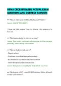 HFMA CRCR UPDATED ACTUAL EXAM&NewLine;QUESTIONS AND CORRECT ANSWERS&NewLine;