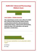 NURS 6521 Advanced Pharmacology Midterm Exam 2026&ndash;2027 &ndash; Complete Review