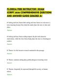 FLORIDA FIRE INSTRUCTOR 1 EXAM&NewLine;SCRIPT 2026 COMPREHENSIVE QUESTIONS&NewLine;AND ANSWER GUIDE GRADED A&plus;