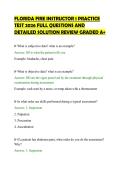 FLORIDA FIRE INSTRUCTOR 1 PRACTICE&NewLine;TEST 2026 FULL QUESTIONS AND&NewLine;DETAILED SOLUTION REVIEW GRADED A&plus;&NewLine;