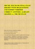 NRCME TEST BANK FINAL EXAM &NewLine;2026&sol;2027 WITH 180 QUESTIONS &NewLine;AND EXPERT-VERIFIED &NewLine;CORRECT ANSWERS &vert; ALREADY &NewLine;GRADED A&plus; &vert; NRCME EXAM
