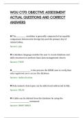 WGU C170 OBJECTIVE ASSESSMENT&NewLine;ACTUAL QUESTIONS AND CORRECT&NewLine;ANSWERS
