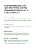 FLORIDA HEALTH INSURANCE 2026&NewLine;HEALTHCARE PROVIDER NETWORKS&NewLine;PREMIUMS DEDUCTIBLES AND OUT OF&NewLine;POCKET COSTS NOTES