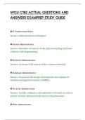 WGU C182 ACTUAL QUESTIONS AND&NewLine;ANSWERS EXAMPREP STUDY GUIDE