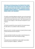 HESI Advanced Pathophysiology Final EXAM ACTUAL EXAM &NewLine;2026 &vert;&vert; MOST RECENT EXAM 2026&vert;2027 ACTUAL COMPLETE &NewLine;REAL EXAM QUESTIONS AND CORRECT ANSWERS &lpar;VERIFIED &NewLine;ANSWERS&rpar; ALREADY GRADED A&plus; &vert; GUARANTEED SUCCESS&excl;&excl; &NewLine;NEWEST EXAM &vert; JUST RELEASED&excl;&excl;