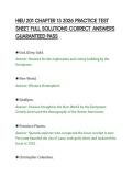 HIEU 201 CHAPTER 13 2026 PRACTICE TEST&NewLine;SHEET FULL SOLUTIONS CORRECT ANSWERS&NewLine;GUARANTEED PASS&NewLine;