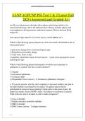 AANP AGPCNP PSI Test 1 & 2 Latest Fall  &lpar;Answered and Graded A&plus;&rpar;