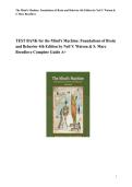 Test Bank for The Mind's Machine&colon; Foundations of Brain and Behavior 4th Edition by Neil V&period; Watson&comma; S&period; Marc Breedlove All Chapters 1-15 &lpar;Multiple Choice MCQs with Verified Answers&rpar;