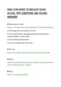 WGU C190 INTRO TO BIOLOGY EXAM&NewLine;ACTUAL QUESTIONS AND CORRECT&NewLine;ANSWERS