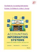 Test Bank for Accounting Information  Systems&comma; 1st Edition by Arline A&period; Savage