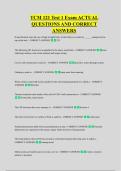 TCM 121 Test 1 Exam ACTUAL &NewLine;QUESTIONS AND CORRECT &NewLine;ANSWERS