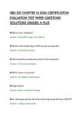 HIEU 201 CHAPTER 14 2026 CERTIFICATION&NewLine;EVALUATION TEST PAPER QUESTIONS&NewLine;SOLUTIONS GRADED A PLUS&NewLine;