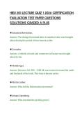 HIEU 201 LECTURE QUIZ 1 2026 CERTIFICATION&NewLine;EVALUATION TEST PAPER QUESTIONS&NewLine;SOLUTIONS GRADED A PLUS&NewLine;