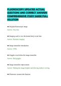 FLUOROSCOPY UPDATED ACTUAL&NewLine;QUESTIONS AND CORRECT ANSWERS&NewLine;COMPREHENSIVE STUDY GUIDE FULL&NewLine;SOLUTION&NewLine;