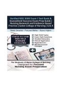 Verified NSG 3000 Exam 1 Test Bank & Guaranteed Success Exam Prep Guide &vert; Nursing Research and Evidence-Based Practice &vert; Galen College of Nursing &vert; Q & A