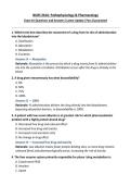 NURS 316A&colon; Pathophysiology & Pharmacology Exam &num;1 Questions and Answers&vert; Latest Update&vert; Pass Guaranteed&NewLine;