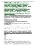 NUR 2513 Maternal-Child Nursing &vert; Rasmussen University NUR2513 Study Guide & Exam Prep 2026&sol;2027 &vert; Maternal Newborn & Pediatric Nursing Review&comma; Pregnancy & Prenatal Care&comma; Fetal Development&comma; High-Risk Pregnancy&comma; Labor & Delivery&comma; Postpartum Care&comma; Newborn A