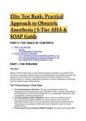 2026&sol;2027 Elite Obstetric Anesthesia Test Bank & Study Guide &vert; AHA & SOAP Guidelines &vert; S-Tier QA