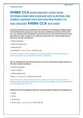 AHIMA CCA EXAM 2026&sol;2027 LATEST EXAM &NewLine;TESTBANK UNDER NEW GUIDELINE 1020 QUESTIONS AND CORRECT ANSWERS WITH EXPLANATIONS PERFECT TO PASS 2026&sol;2027 AHIMA CCA TEST EXAM &NewLine;