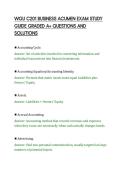 WGU C201 BUSINESS ACUMEN EXAM STUDY&NewLine;GUIDE GRADED A&plus; QUESTIONS AND&NewLine;SOLUTIONS&NewLine;
