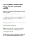 WGU C201 BUSINESS ACUMEN UPDATED&NewLine;ACTUAL QUESTIONS AND CORRECT&NewLine;ANSWERS