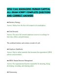 WGU C202 MANAGING HUMAN CAPITAL&NewLine;ALL EXAM SCRIPT COMPLETE QUESTIONS&NewLine;AND CORRECT ANSWERS