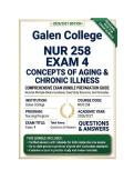 NUR 258 Exam 4 Concepts of Aging & Chronic Illness   Questions And Answers 2026&sol;2027 Galen College