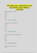 NSG 3001 Exam 1 UPDATED ACTUAL &NewLine;QUESTIONS AND CORRECT &NewLine;ANSWERS